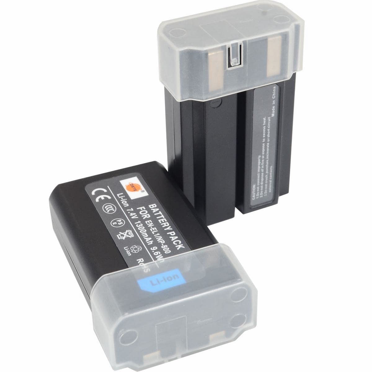 DSTE® 2x EN-EL1 Rechargerable Li-ion Battery for Nikon Cooipix 4300 Cooipix 4500 Cooipix 4800 Cooipix 5400 Cooipix 5700 Cooipix 775 Cooipix 8700 Cooipix 880 Cooipix 885 Cooipix 995 E880 Camera as Konica Minolta NP-800 DG-5W Dimage A200