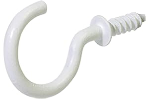 The Hillman Group 122235 Cup Hook, 7/8-Inch, White, 8-Pack
