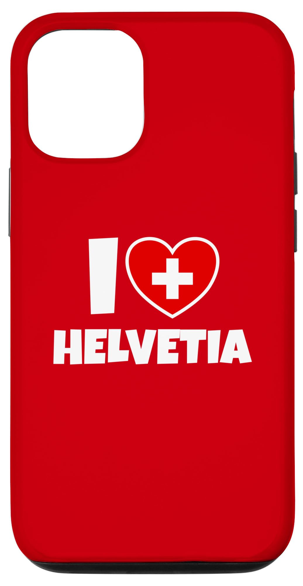 iPhone 14 I Love Helvetia with Swiss Switzerland Flag and Heart Case