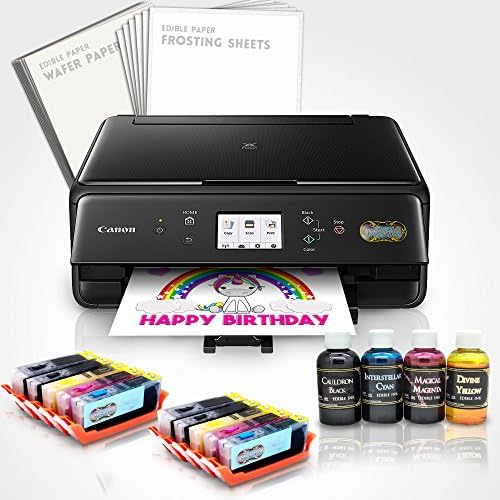 Edible Canon LCD Printer Bundle Replenishment Package Wafer + Frost Sheet (2) Ink Cartridge + Refills