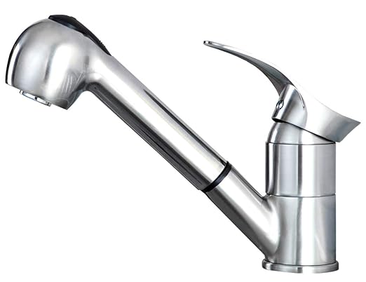 Design Küchen Spültisch Einhebel Armatur Ausziehbar Edelstahl Optik 2