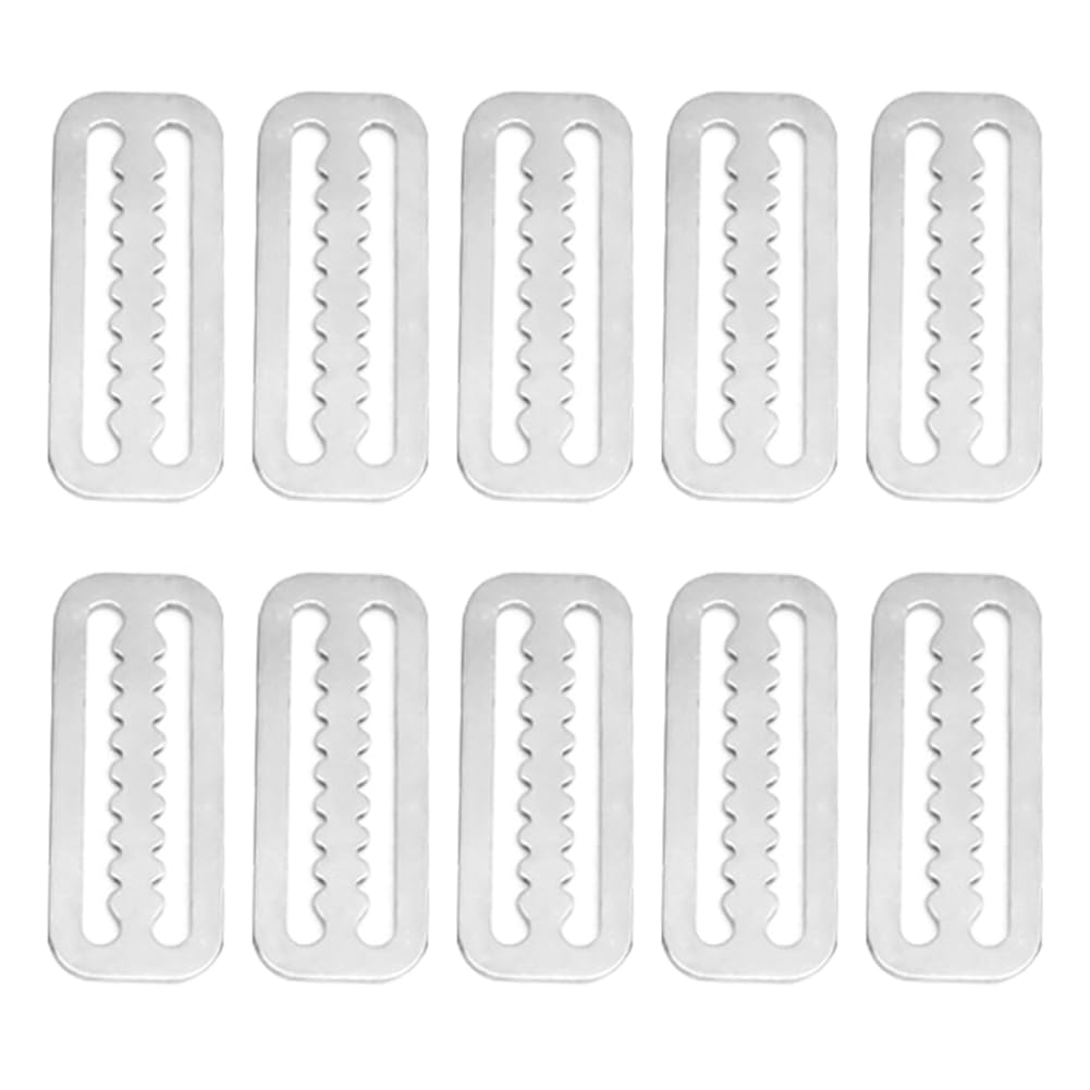 Tsudoku 10Pcs 2 Inch Diving Webbing Belt Slide Stopper Weight Retainer Clips with Teeth for Standard 2 Inch (5.1cm) Webbing Belts