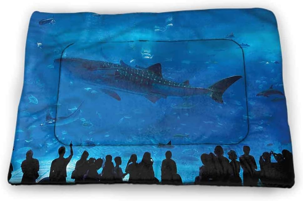prunushome Shark Pet Crate Mattress Angry Danger Fish Fins Anti-Slip Kennel Pad