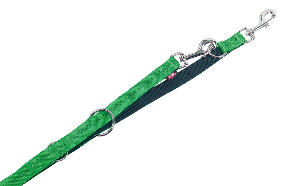 Nobby Soft Grip Dog Leash, 200 cm/20 mm, Light Green/Brown