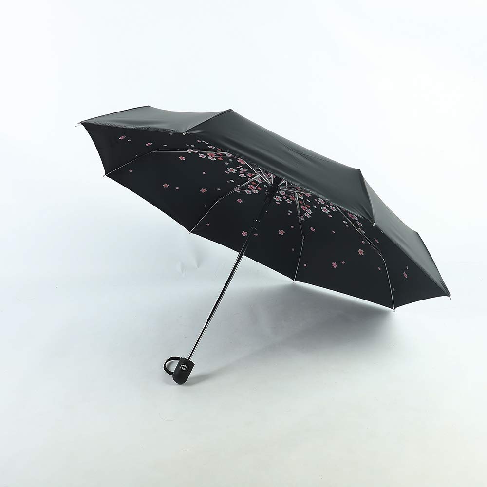 kabinga Umbrella 06 Automatic Umbrella, Prevents Lightning Ultraviolet Umbrella Sunproof, Cherry Flower, Unisex-Adult, Cherry Blossom, L