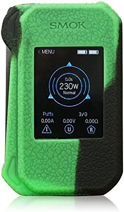 Smok G-priv 2 Case, Szdenger Silicone Protective Case Silicone Skin Sleeve for Smok G-Priv 2 230w (Black Green)