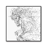 Framed Canvas Wall Art Abstract Horse Canvas Prints Home Artwork Decoration for Living Room,Bedroom - 16x16 inches