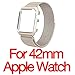 Apple Watch Band 42mm, Stainless Steel Watch Mesh Band Magnetic Replacement Wrist Band With Metal Protective Case for Woman/Men Apple Watch Series 2 Series 1 Sport Nike+ Edition-Retro Gold