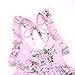 Flofallzique Cotton Vintage Floral Toddler Girls Dress Pink Backless Birthday Party Christmas Dress
