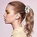 Ondder Chiffon Flower Hair Scrunchies Large Hair Bow Chiffon Ponytail Holder Bobbles Elastic Colorful Scrunchy Hair Bands Ties, 7 Pieces