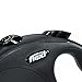 FLEXI New Classic Retractable Dog Leash (Tape), 16 ft, Medium/Large, Black