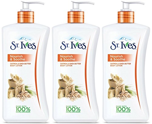 St Ives Body Lotion 21 Ounce Naturally Soothing (621ml) (3 Pack)