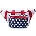 HDE Fanny Pack [80's Style] Waist Pack Outdoor Travel Crossbody Hip Bag (American Flag)