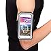 Sports Running Armband Case Works with iPhone 8 Plus/ 7 Plus/ 6S Plus/ 6 Plus/X 8 7 6S 6, Eaxxfly Fingerprint Touch Supported Phone Arm Band Reflecte Velcro Card Key Hold