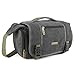 Evecase Large Vintage Canvas Messenger SLR Camera case Bag with Shoulder Strap for Canon Nikon Sony Panasonic FujiFilm Olympus Pentax and More DSLR Camera- Gray