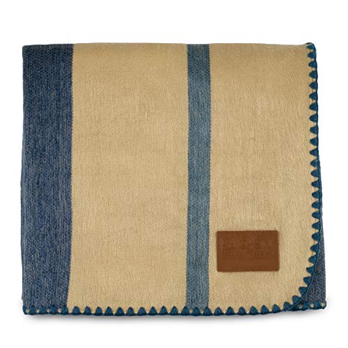 QISU Alpaca Wool Blanket Throw Large, Beautiful, Warm, Stripes 85 x 65 inches UltraSoft