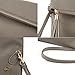 JIARUO Women Tassel Fold Cover Sling Small Leather Crossbody Bag Handbag Purse