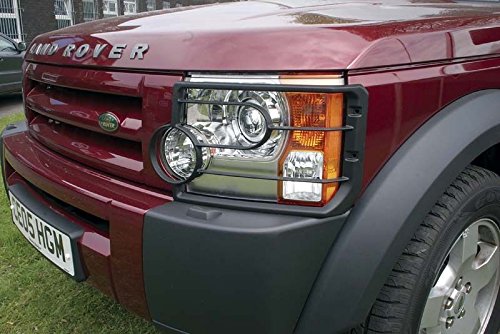 LAND ROVER GENUINE FRONT LAMP LIGHT GUARDS - PAIR WITH FITTING INSTRUCTIONS AND ALL FIXINGS COMPATIBLE WITH LR3 / DISCOVERY 3 2005-2009 MODEL PART # VUB501200