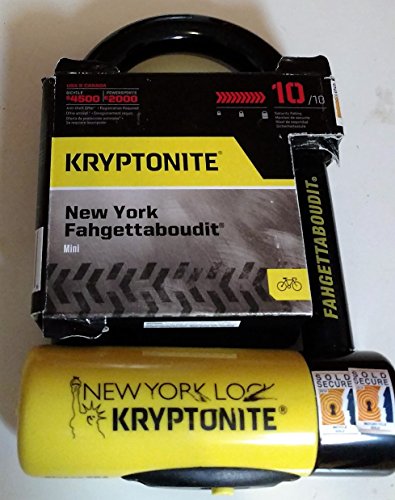 kryptonite new york fahgettaboudit mini heavy duty bicycle u lock bike lock
