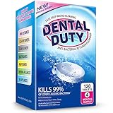 120 Retainer Cleaning Tablets -(4 Months Supply)- Removes Stain, Plaque & Bad Odor from Dentures, Nightguard, Mouth Guard & Removable Dental Appliances. Made in USA.