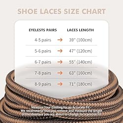 Stepace Round Shoelaces [2 Pairs] Heavy Duty Boot