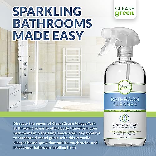 Clean+Green VinegarTech Bathroom Cleaner Vinegar Spray All Purpose