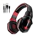 Wireless Gaming Headset for PC, V4.1 Bluetooth Over-ear Headphones with Microphones, Noise Cancelling for Computer Laptop Phone