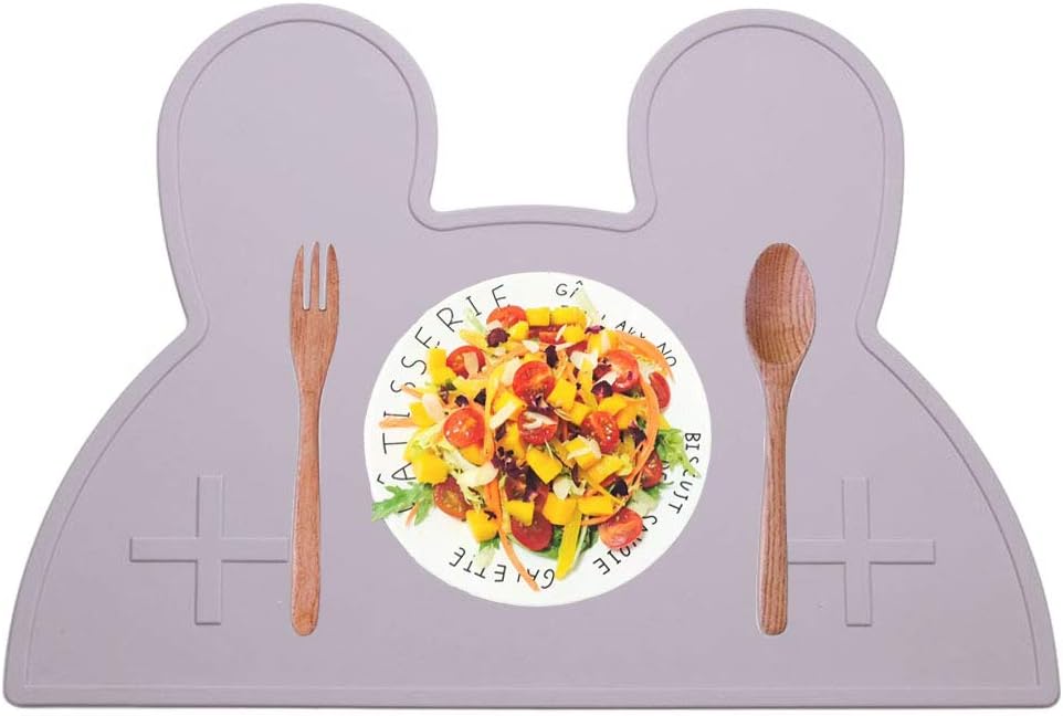 reiko silicone rabbit placemats non slip tablemats waterproof meal mat foldable easy clean heat resistance dishwasher microwave safe tableware for baby infant toddlers amazon co uk baby amazon uk