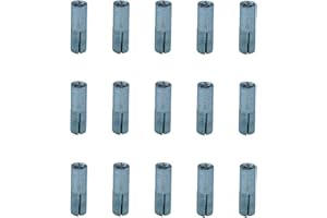 Tutuxio Drop-in Anchor, 60pcs M6 Zinc Plated Carbon Steel Knurled Drop-in-Anchor Expansion Screws for Solid Concrete