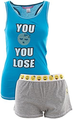 Love Loungewear Junior's You Snooze You Lose Shorty Pajamas L