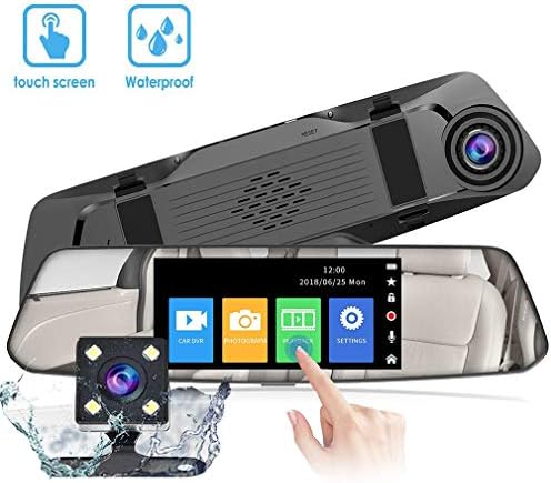 VGROUND Mirror Dash Cam 4.8" 1080P Front Cam and 720P Waterproof Rear View cam, Car Dash Cam Kit with G-Sensor, Loop Recording, Reverse Monitor System, Motion Detection