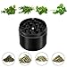 Premium Weed Grinder, Deluxe Herb & Tobacco Grinder With Pollen Catcher – 2” Size, 4-1 Grinder W/ Sharp Diamond-Shaped Teeth – Modern Design & Handy Thin Poly-O Ring – Pollen Scraper Included, Black