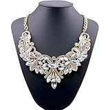 Lovage Women Crystal Collar Choker Necklace Handmade Statment Costume Jewelry For Party Use