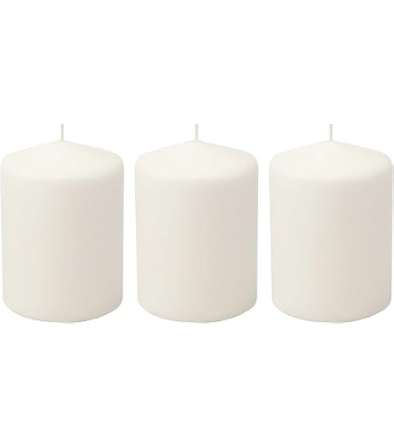 Bolsius Ivory Pillar Candle - Paraffin Wax, 6x6x8 Cm, 22 Hour Burn Time, Subtle Scent - View #11