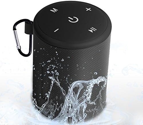 Portable Bluetooth Speaker Wireless Speakers 3D Stereo Surround Sound,TWS Sync Playback，IPX5 Water Resistance &amp; Built-in Mic，Shockproof and Dust Proof, Suitable for Indoors Outdoors（Black）