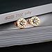 Trusuper Womens Fashion Jewelry Rose Gold Plated Cute Love Titanium Steel Earrings Stud