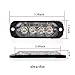 4PCS Ultra Thin Amber&White 4LEDs Warning Emergency Caution light Flash Strobe Light Bar Surface Mount For Car Van Truck Jeep Pickup,Motorcycle