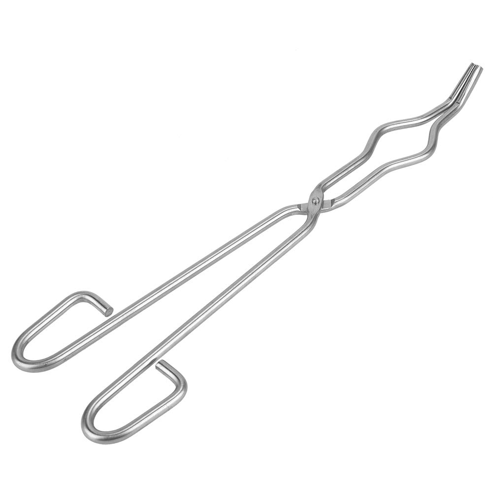 Stainless Steel Crucible Tongs Professional Crucible Forceps Clamp Beaker Holder Pliers(400mm)