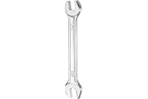 HARFINGTON Double Open End Wrench 7mm x 8mm Metric 15 Degree Offset Angle Small Flat Head Wrench Galvanizing Open Ended Spanner for Automotive Repair Furniture Assembly