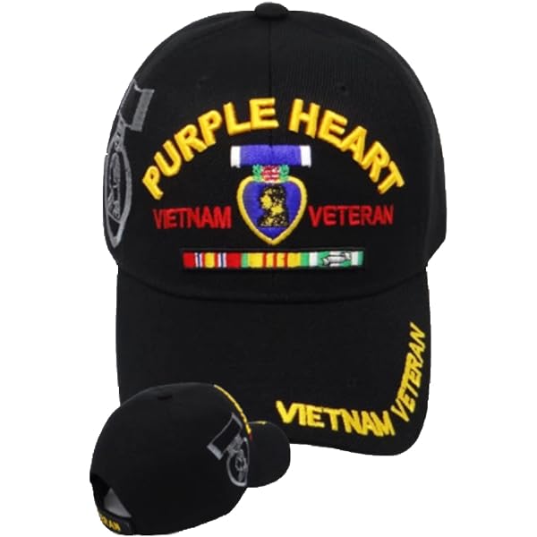 Generic Purple Heart Combat Wounded Ball Cap Hat Digital  display picture 1