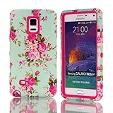 Galaxy Note 4 Case, Firefish [Shock Absorption] Soft Silicone and Hard PC Hybrid Cover [Anti-Slip] Scratch Resistant Protective Case for Samsung Galaxy Note 4 - Rose Red