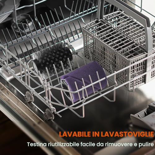 Electric Barbecue Cleaner, Stainless Steel 304.3 Speed, 5 Level Battery Indicator, Electric Barbecue Brush for Cleaning the Barbecue, Suitable for All Grills