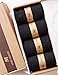 VERO MONTE 4 Pairs Mens Business Dress Socks Black - Men's Cotton Crew Socks