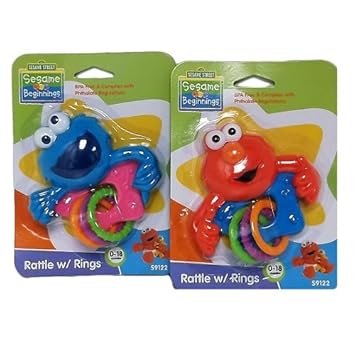 sesame beginnings rattle with rings