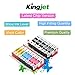 Kingjet Compatible for Canon 220 221 Ink Cartridges, Replacement for Canon PGI-220 PGI220 CLI-221 CLI221 Work with PIXMA MP560 MP620 MP620B MP640 MP980 MP990 MX860 IP3600 IP4600 IP4700, 15 Pack