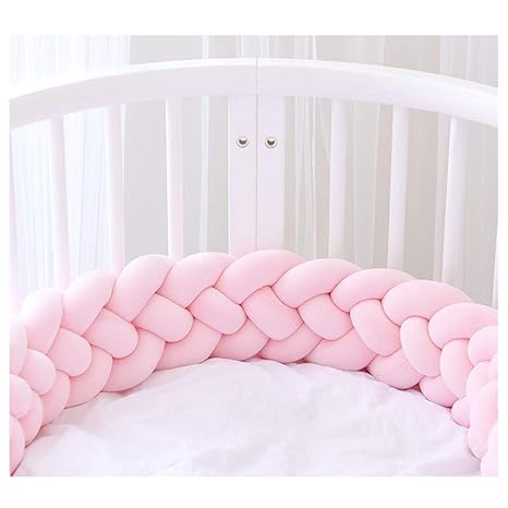 Bettumrandung,Baby Nestchen Kinderbett Stoßstange Weben Bettumrandung Kantenschutz Kopfschutz für Babybett Bettausstattung 22