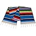 MINILIFE Mexican Serape Table Runner Colorful Cotton Fringe Blanket for Mexican Party Outdoor Wedding Kitchen Decorations