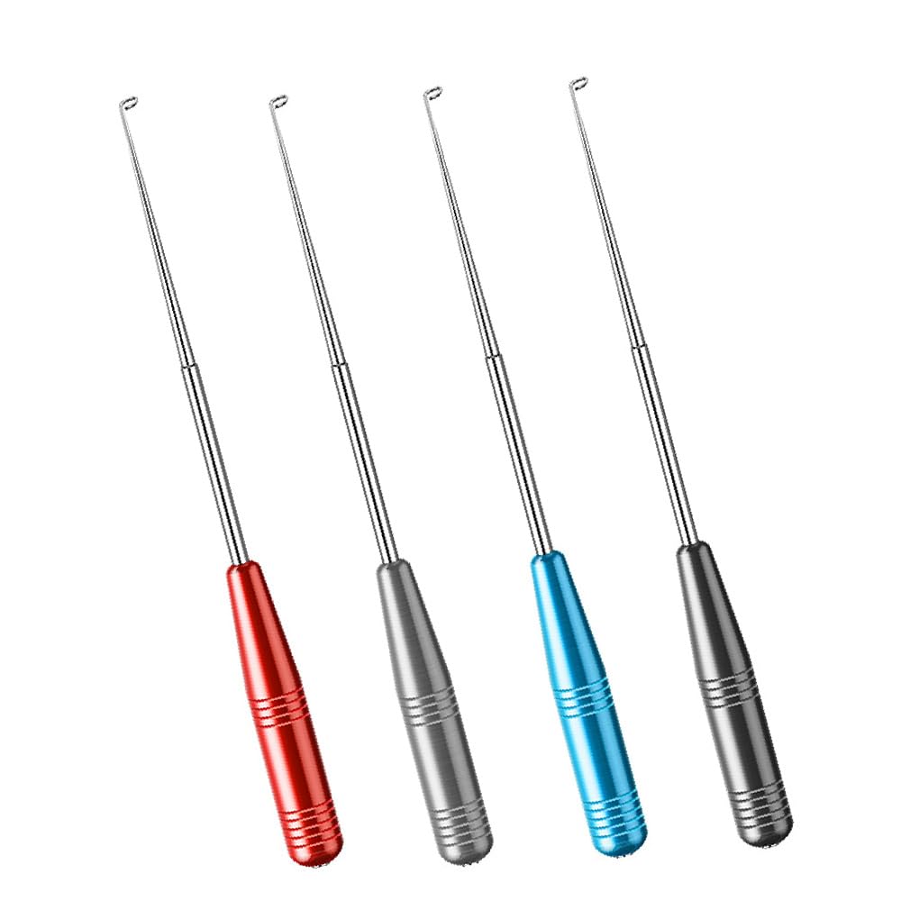 4 Pcs Fish Hook Remover, Stainless Steel Fish Hook Detacher Security Extractor Dehooker Tools, Quick Fishing Unhooking Disgorger for Freshwater and Saltwater, 4 Colors