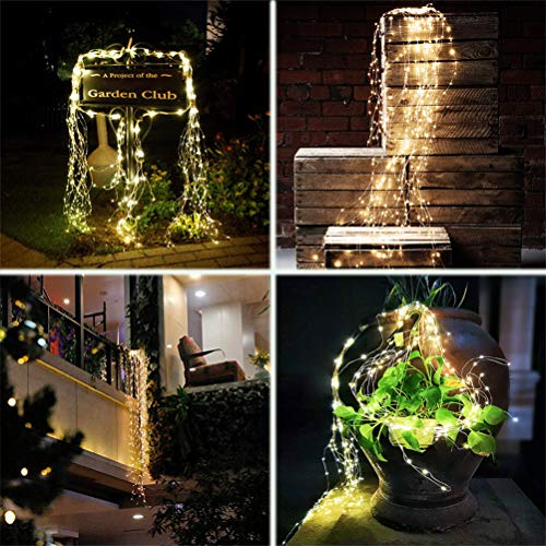 SHUKAN 220 LED Firefly Bunch Lights Battery Operated, 8 Flashing Modes