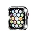 Henstar Compatible with Apple Watch Case 40mm,iWatch Face Bling Crystal Diamonds Plate Cover Protective Frame Compatible with Apple Watch Series 6/5/4/SE 40mm(Black-Diamond)